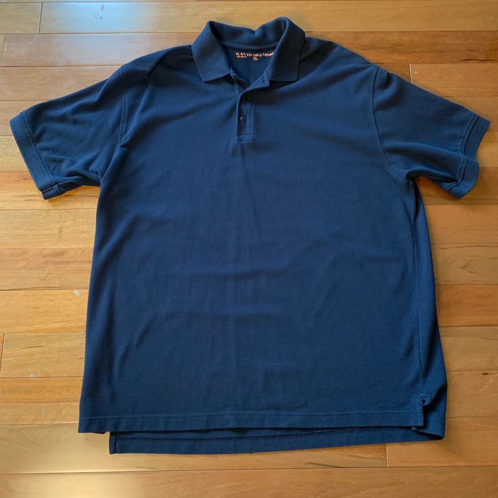 5.11 Tactical Professional Polo Shirt Mens XL Navy Short Sleeve Cotton